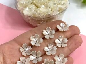 Flor Pérola - 15mm  - 10gr -Aprx 45unid