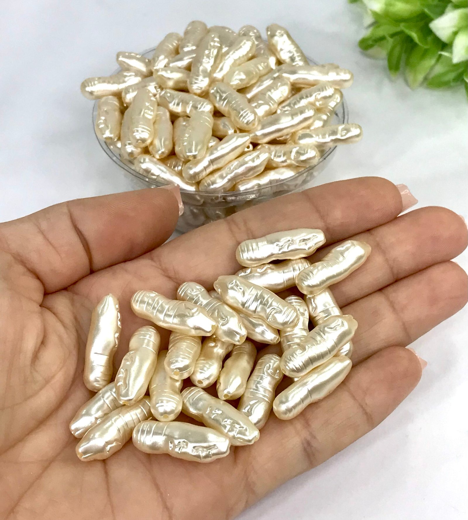 Cópia de Imitação Pérola água doce -15unid