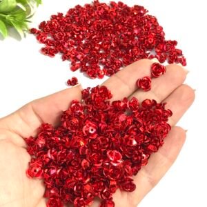 Florzinha alumínio - Vermelha - 08mm -25unid