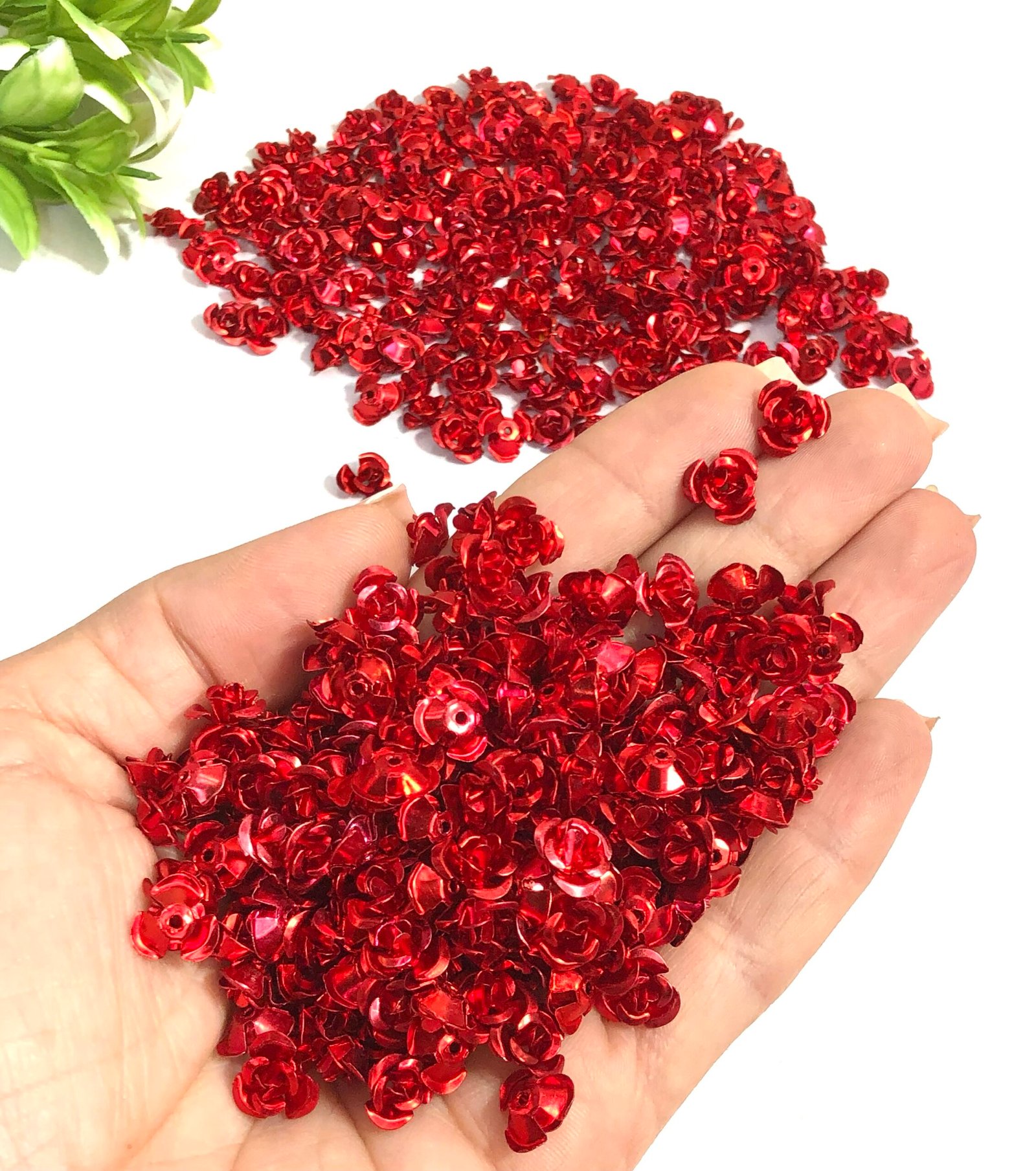 Florzinha alumínio - Vermelha - 08mm -25unid