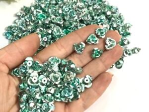 Florzinha alumínio - Verde claro - 10mm - 20unid