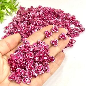 Florzinha alumínio - Rosa -10mm - 20unid