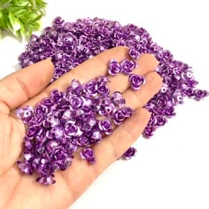 Florzinha alumínio - Lilás - 10mm -20unid