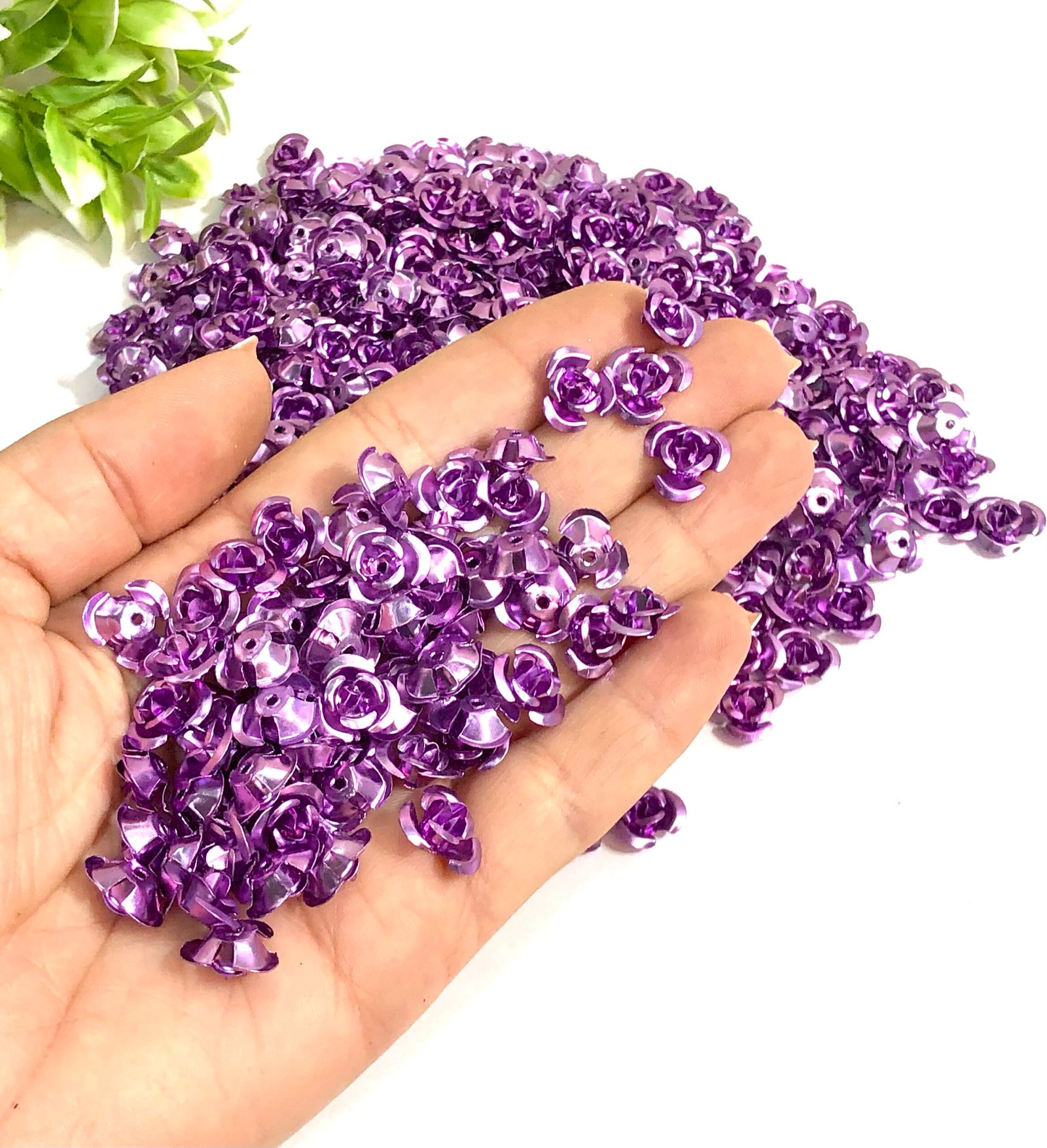 Florzinha alumínio - Lilás - 10mm -20unid