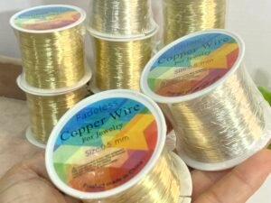 Fio cooper wire - 05mm - 62mtrs - Prata - Dourado