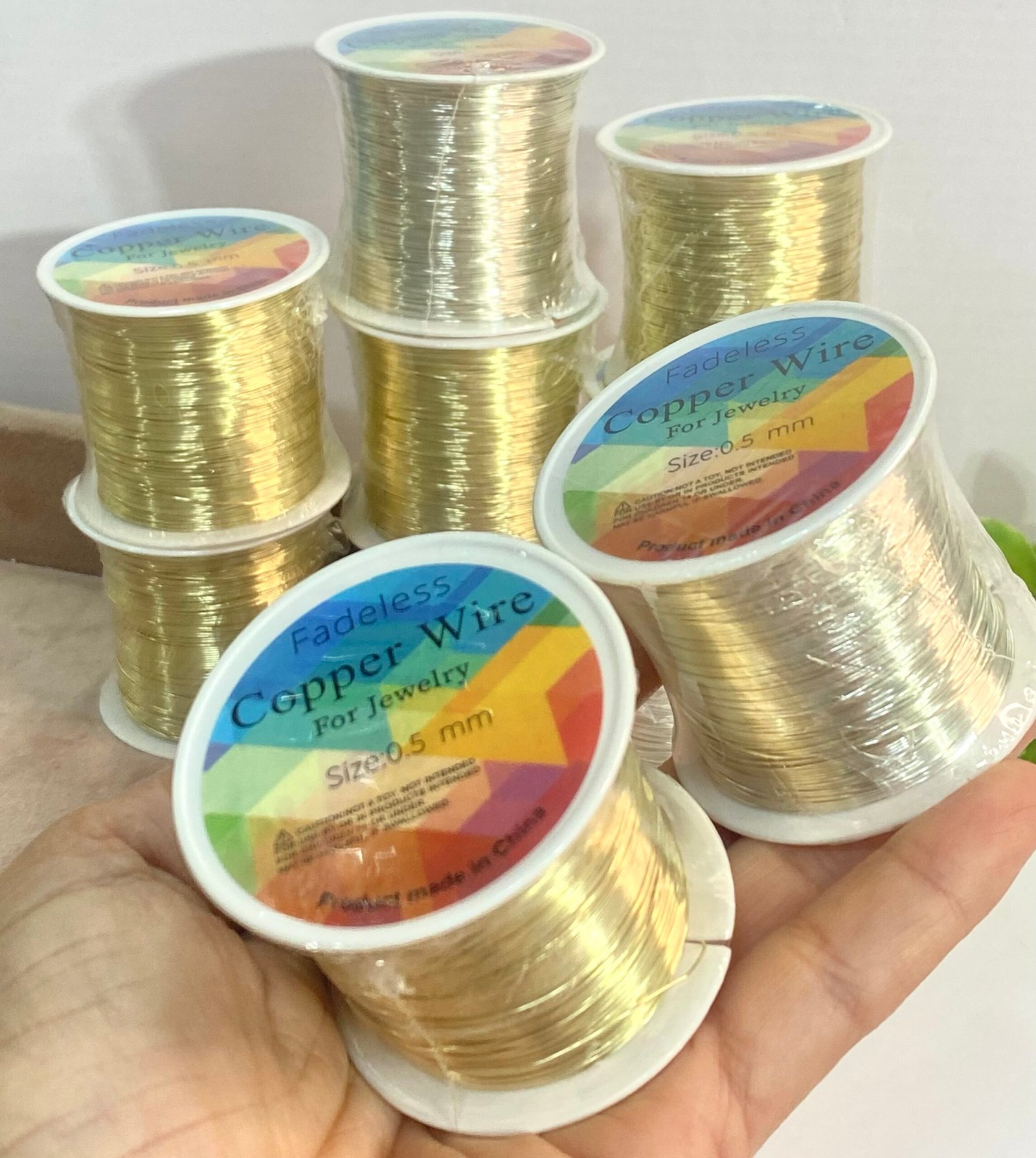 Fio copper wire - 05mm - 62mtrs - 
Prata - Dourado