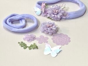 Kit Baby Lilás Borboleta Tie Dye 2cm